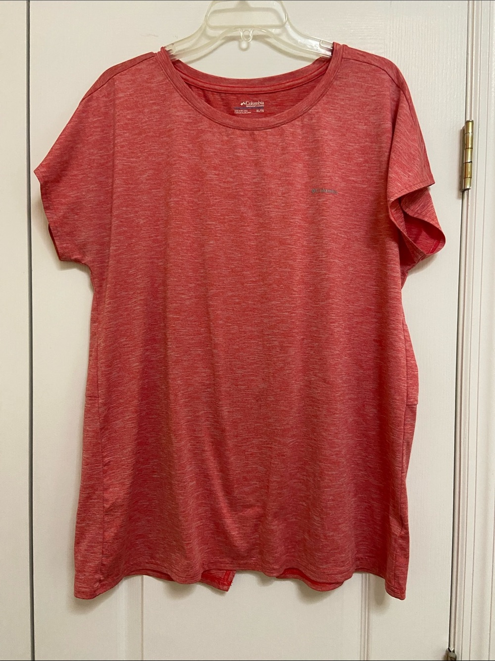 Columbia Women's Heathered Red Short Sleeve Performance Tee